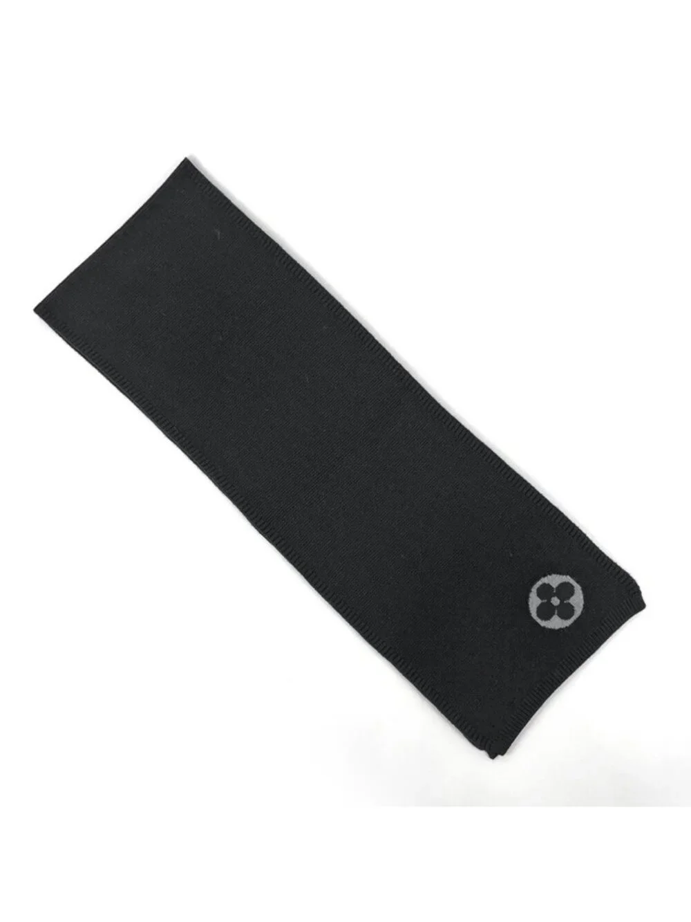 Louis Vuitton Logo Scarf LV Wool Noir